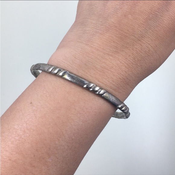 Sterling Mexican Bangle - Picture 2 of 6